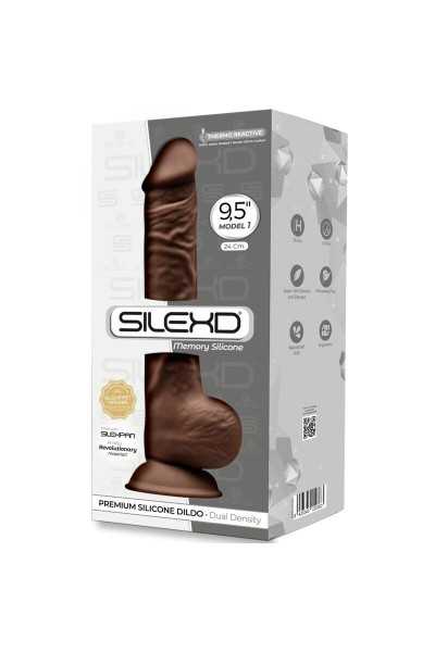 Dildo realistico termoreattivo 24 cm mod.1 marrone