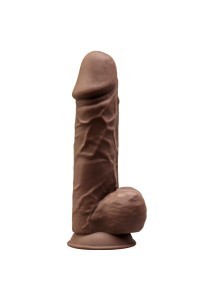 Dildo realistico termoreattivo 21,5 cm mod.1 marrone