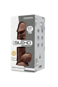 Dildo realistico termoreattivo 21,5 cm mod.1 marrone