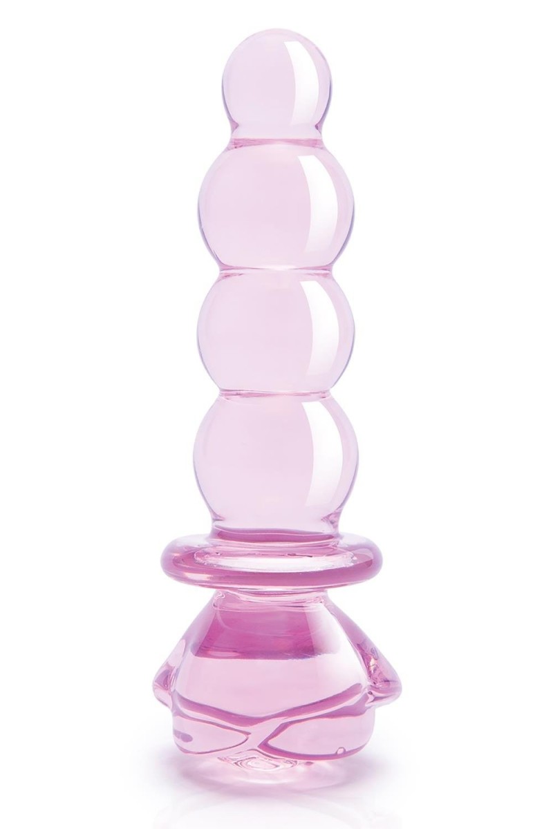 Dildo anale in vetro Rosebud Beaded Plug Dildo anale in vetro Rosebud Beaded Plug