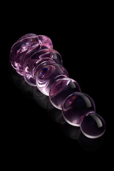 Dildo anale in vetro Rosebud Beaded Plug