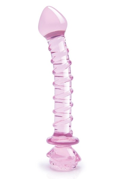 Dildo in vetro Rosebud Spiral G-Spot