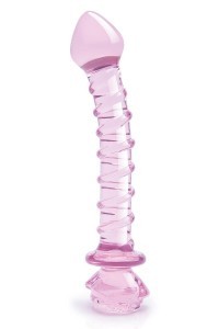 Dildo in vetro Rosebud Spiral G-Spot