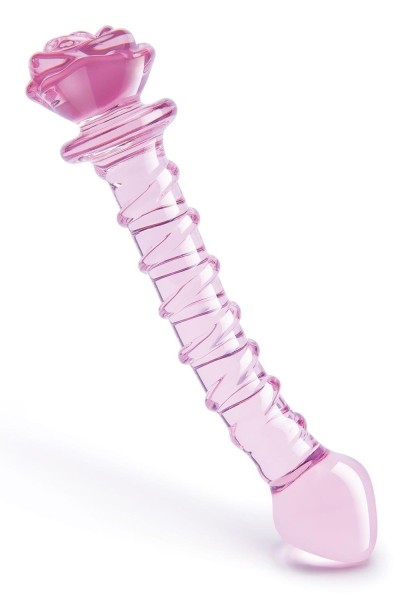 Dildo in vetro Rosebud Spiral G-Spot