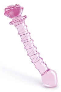 Dildo in vetro Rosebud Spiral G-Spot