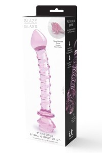 Dildo in vetro Rosebud Spiral G-Spot