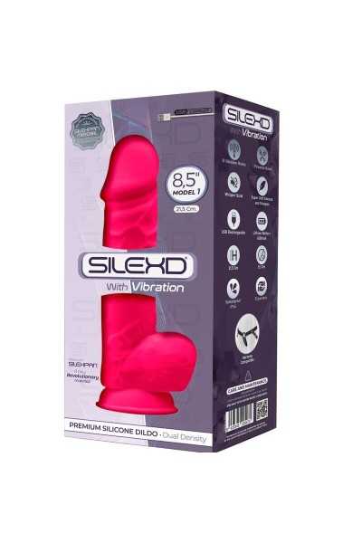 Vibratore realistico mod.1 fucsia 21,5 cm