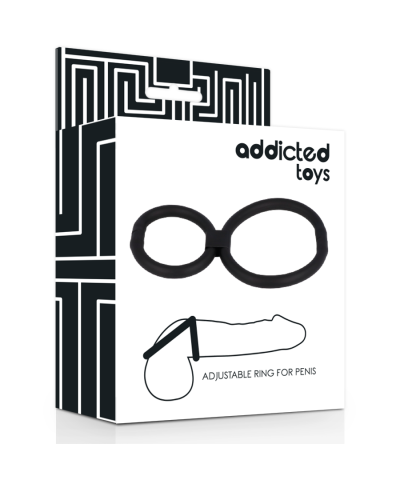 Anello fallico doppio nero Addicted Toys