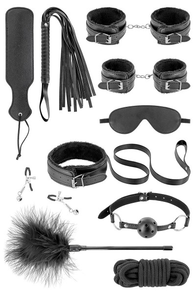 Kit BDSM 10 pezzi in pelle vegana