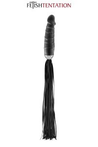 Frusta con dildo realistico 15 cm