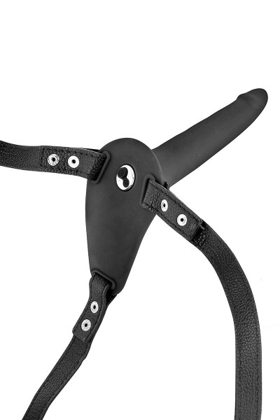 Strap on vibrante 15,5 cm nero