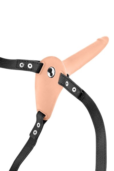 Strap on vibrante 15,5 cm natural