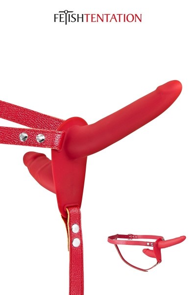 Doppio strap-on rosso