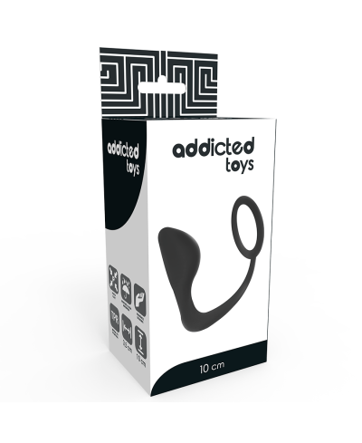 Plug anale con anello fallico 10 cm - Addicted Toys
