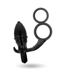 Plug anale vibrante con doppio anello fallico - Addicted Toys