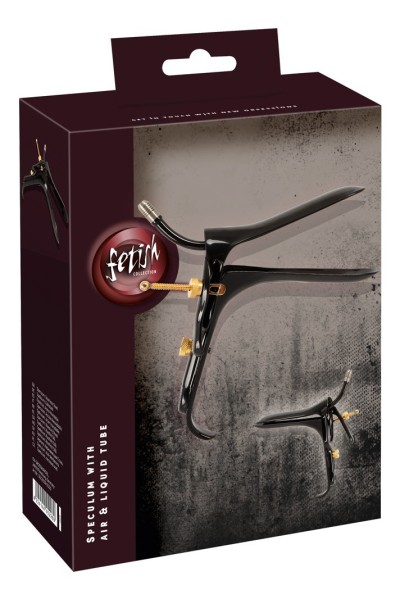 Speculum con tubo per aria e liquido