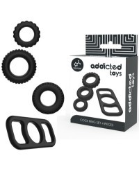 Kit 4 anelli fallici Addicted Toys