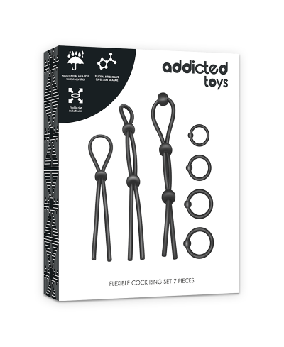 Kit 7 anelli fallici Addicted Toys