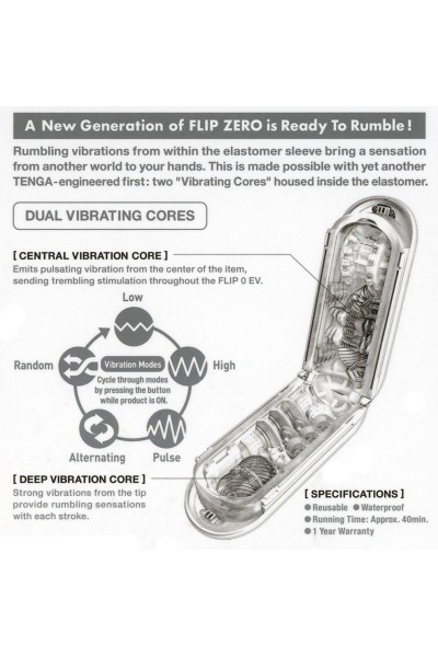 Masturbatore Flip Zero Electronic bianco