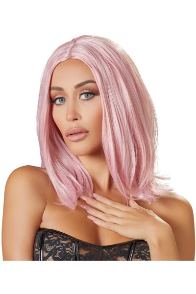 Parrucca rosa a caschetto