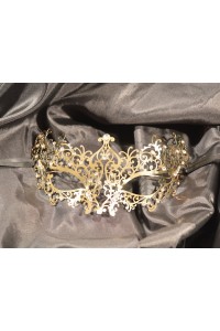 Maschera veneziana Chiara dorata con strass