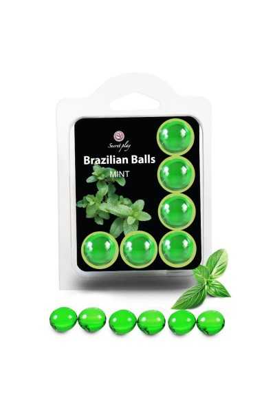 Lubrificante Brazilian Balls alla menta 6 pz.