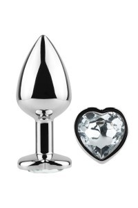 Plug anale Secret Pleasure Heart trasparente 7 cm