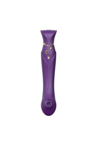 Vibratore punto G e stimolatore clitorideo Queen Set viola