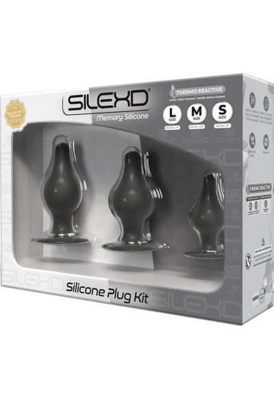 Kit 3 plug anali in silicone termoreattivo