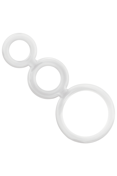 Set 3 anelli fallici trasparenti n.2 - Addicted Toys