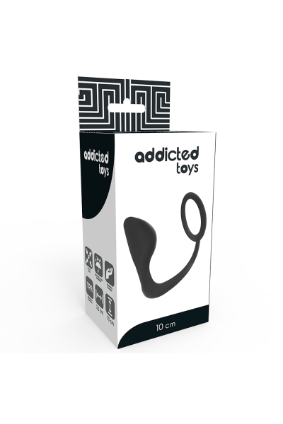 Plug anale con anello fallico 10 cm - Addicted Toys