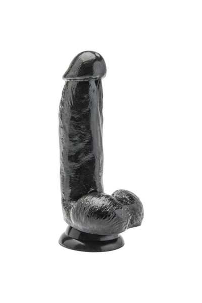 Dildo realistico con testicoli 12 cm nero