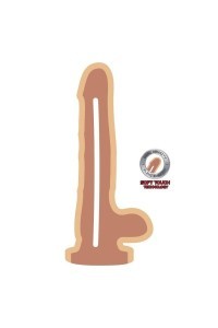 Dildo con testicoli doppia densità 12 cm