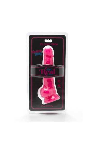 Dildo Happy Dicks con testicoli 19 cm rosa