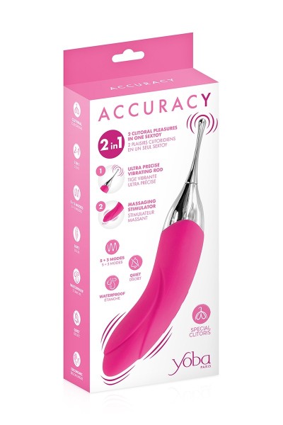 Stimolatore clitorideo 2 in 1 Accuracy fucsia