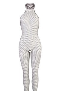 Catsuit con colletto in pizzo