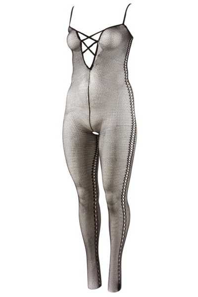 Catsuit con fantasia traforata