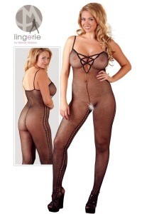 Catsuit con fantasia traforata