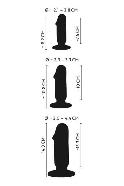 Kit 3 plug anali Butt Plug Training