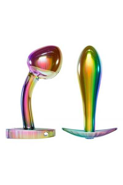 Kit anale Metal Butt Plug Rainbow