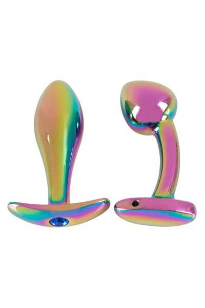 Kit anale Metal Butt Plug Rainbow