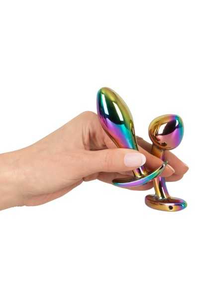 Kit anale Metal Butt Plug Rainbow