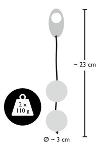 Palline vaginali in metallo argentato