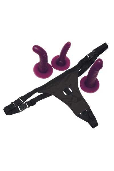 Set imbracatura con 3 dildo