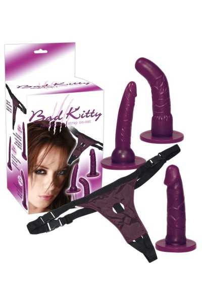 Set imbracatura con 3 dildo