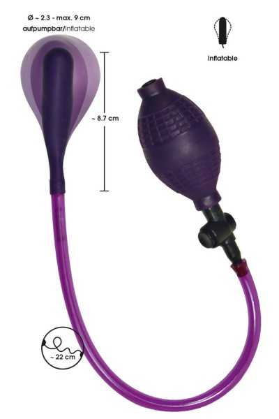 Plug anale gonfiabile viola