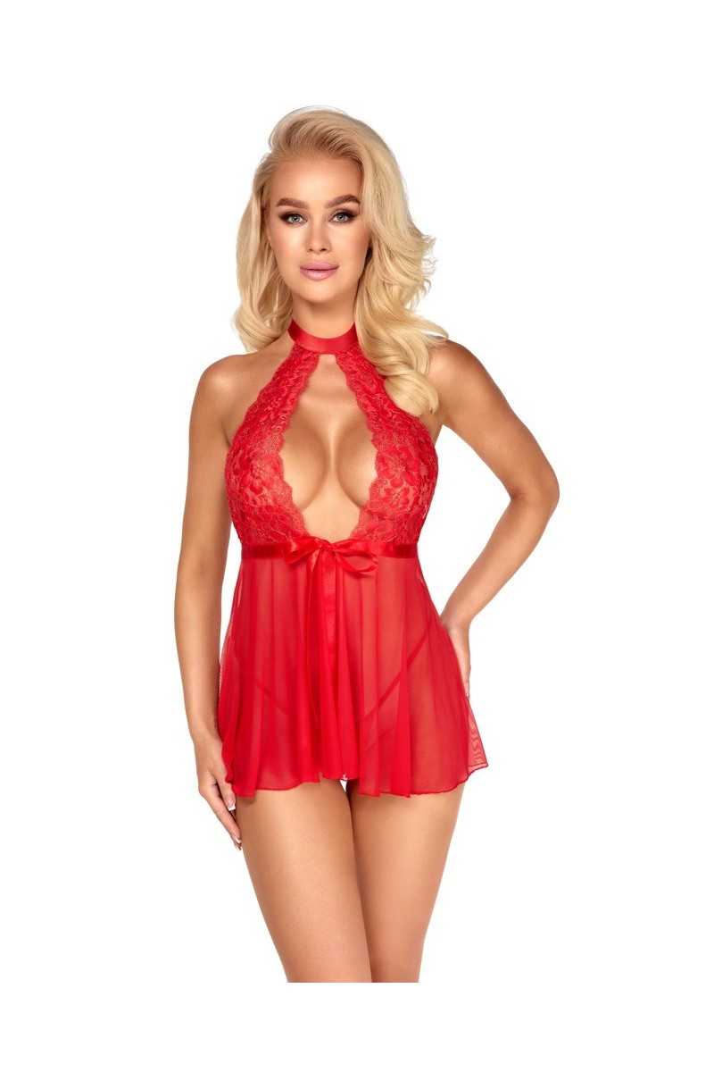 Babydoll corto svasato rosso