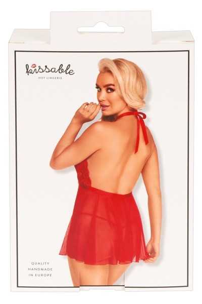 Babydoll corto svasato rosso