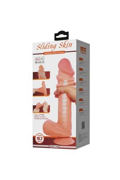 Dildo realistico con ventosa Sliding skin 26 cm