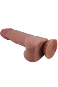 Dildo realistico con ventosa Sliding skin 21,8 cm marrone